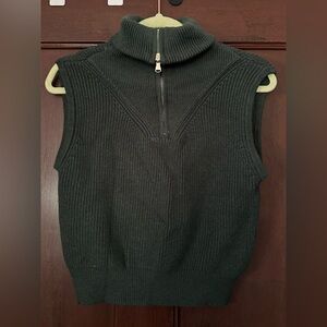 PrettyLittleThing Dark Green Sleeveless Knit Top